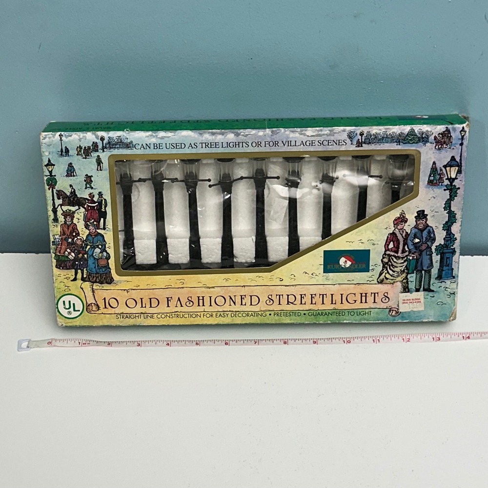 Kurt S Adler 10 Old Fashioned Streetlights Vintage Christmas Village Lights 1518